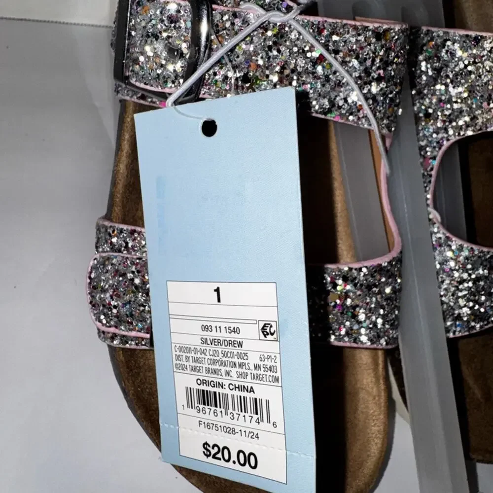 Cat & Jack Multicolor Glitter Sandals